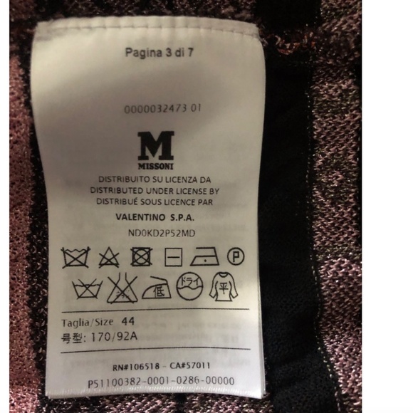 M Missoni Metallic Patterned Fit-&-Flare Long Sleeve Dress - Picture 14 of 14